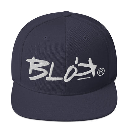 BLOK Underscore - Women's Snapback Hat - White Embroidery