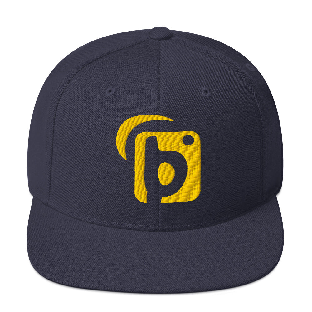 BLOK Original Logo - Women's Snapback Hat - 3D Yellow Embroidery