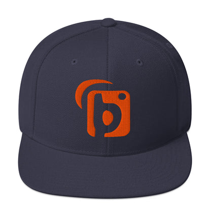 BLOK Original Logo - Women's Snapback Hat - 3D Orange Embroidery