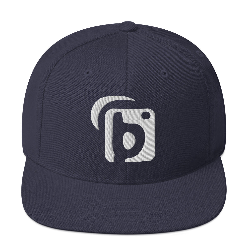 BLOK Original Logo - Women's Snapback Hat - 3D White Embroidery