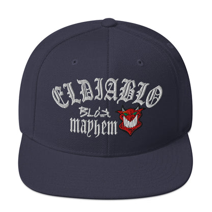 El Diablo - Women's Snapback Hat - White Embroidery