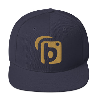BLOK Original Logo - Women's Snapback Hat - Gold 3D Embroidery