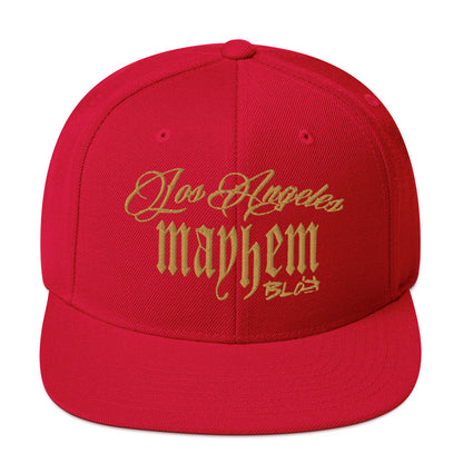 BLOK LA Mayhem - Women's Snapback Hat - Gold Embroidery