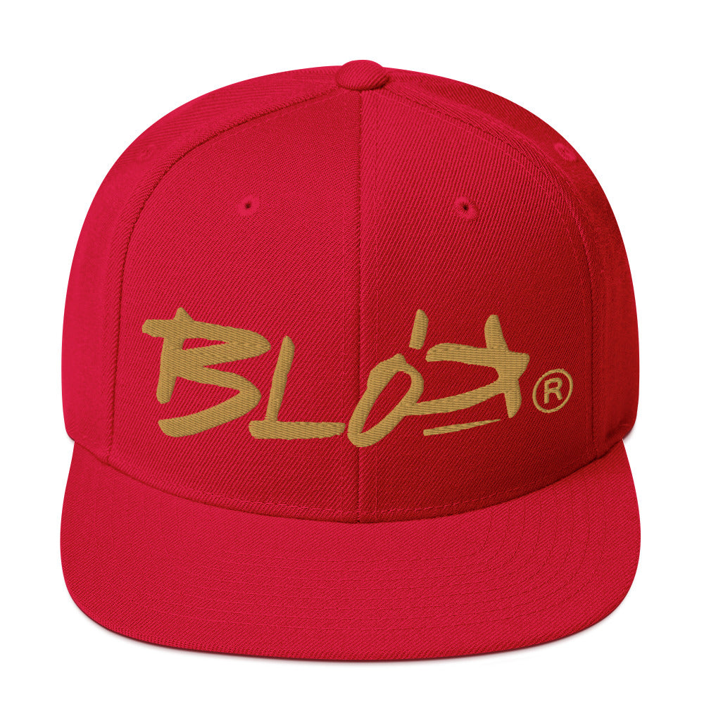 BLOK Underscore - Women's Snapback Hat - Gold Embroidery