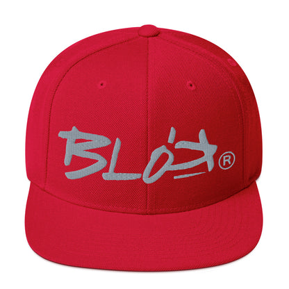 BLOK Underscore - Women's Snapback Hat - Grey Embroidery