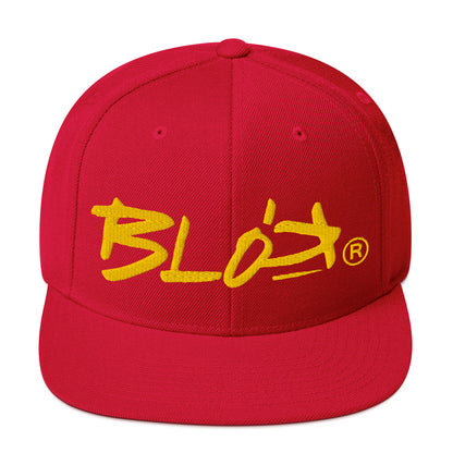 BLOK Underscore - Women's Snapback Hat - Yellow Embroidery