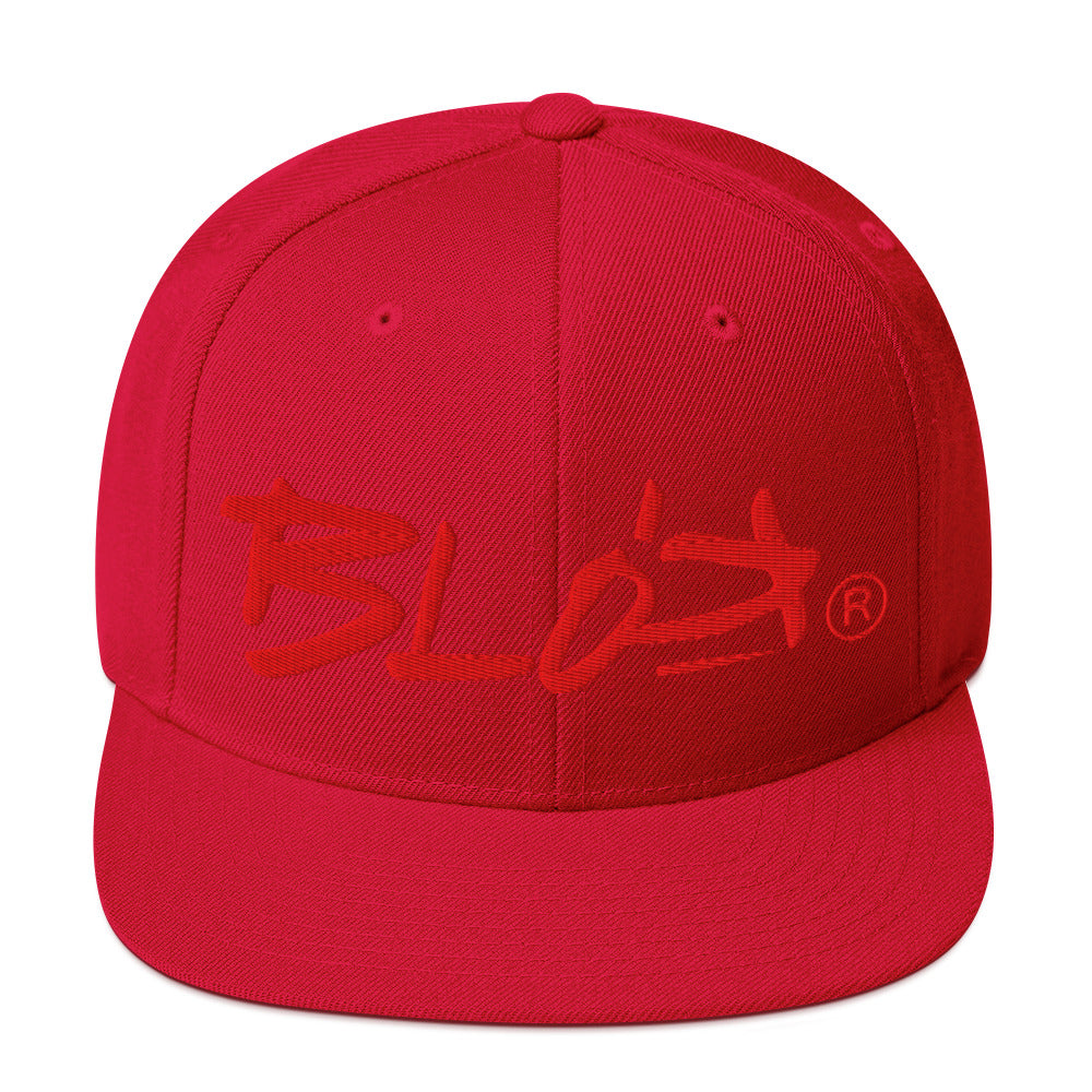 BLOK Underscore - Women's Snapback Hat - Red Embroidery