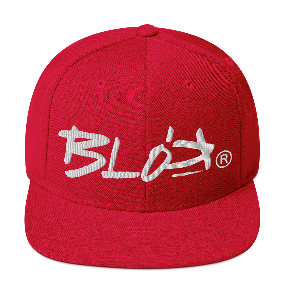BLOK Underscore - Women's Snapback Hat - White Embroidery