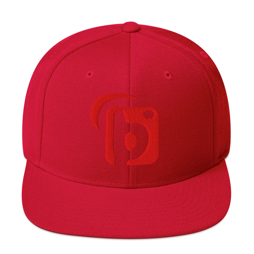BLOK Original Logo - Women's Snapback Hat - 3D Red Embroidery