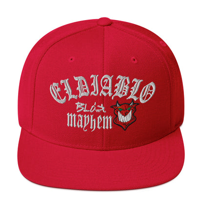El Diablo - Women's Snapback Hat - White Embroidery