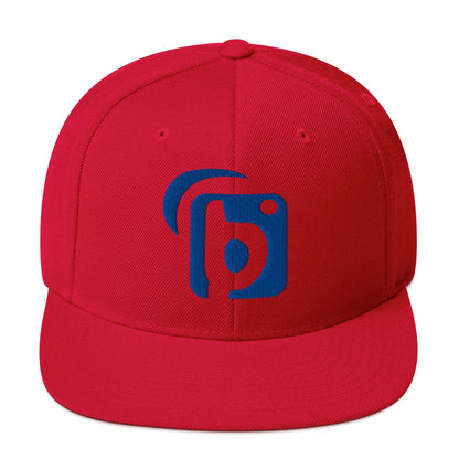 BLOK Original Logo - Women's Snapback Hat - Blue 3D Embroidery