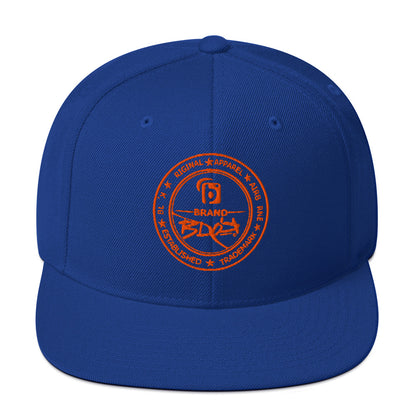 Original Apparel Stamp - Snapback Hat - Orange Embroidery - Women's