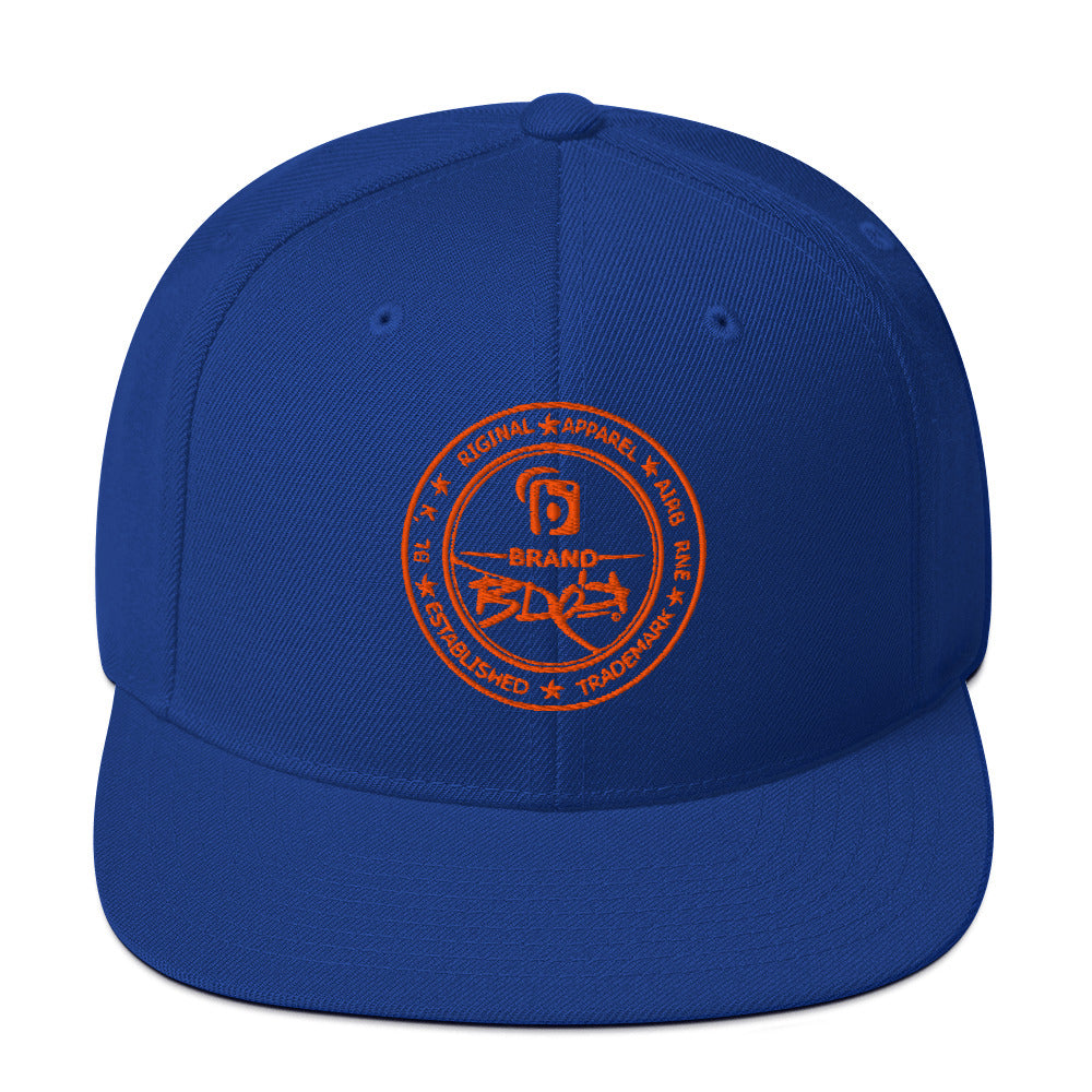 Original Apparel Stamp - Snapback Hat - Orange Embroidery
