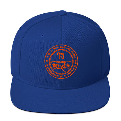 Original Apparel Stamp - Snapback Hat - Orange Embroidery