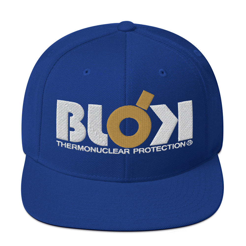 Thermonuclear Protection - Snapback Hat- Gold and White Embroidery - Women's