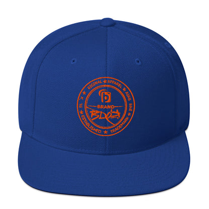 BLOK Original Apparel Stamp - Women's Snapback Hat - Orange Embroidery