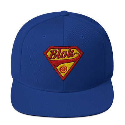 BLOK Shield - Women's Snapback Hat - Red & Yellow Embroidery