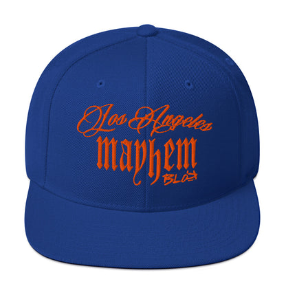 BLOK LA Mayhem - Women's Snapback Hat - Orange Embroidery