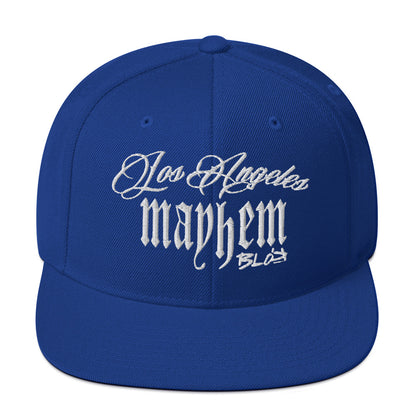 BLOK LA Mayhem - Women's Snapback Hat - White Embroidery