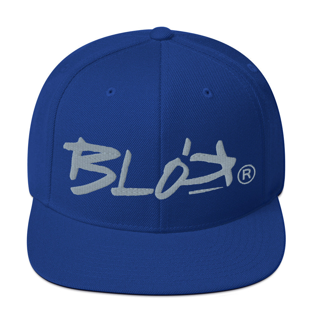 BLOK Underscore - Women's Snapback Hat - Grey Embroidery