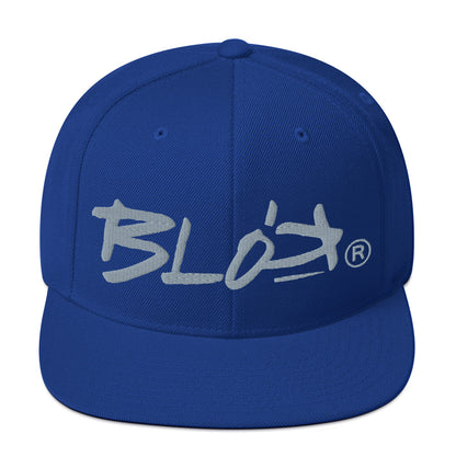BLOK Underscore - Women's Snapback Hat - Grey Embroidery