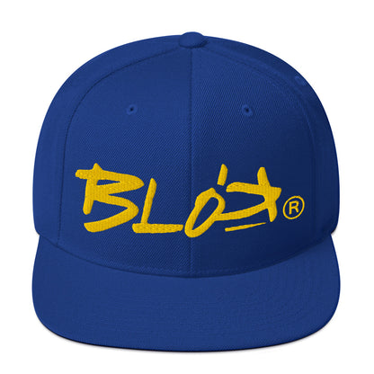 BLOK Underscore - Women's Snapback Hat - Yellow Embroidery