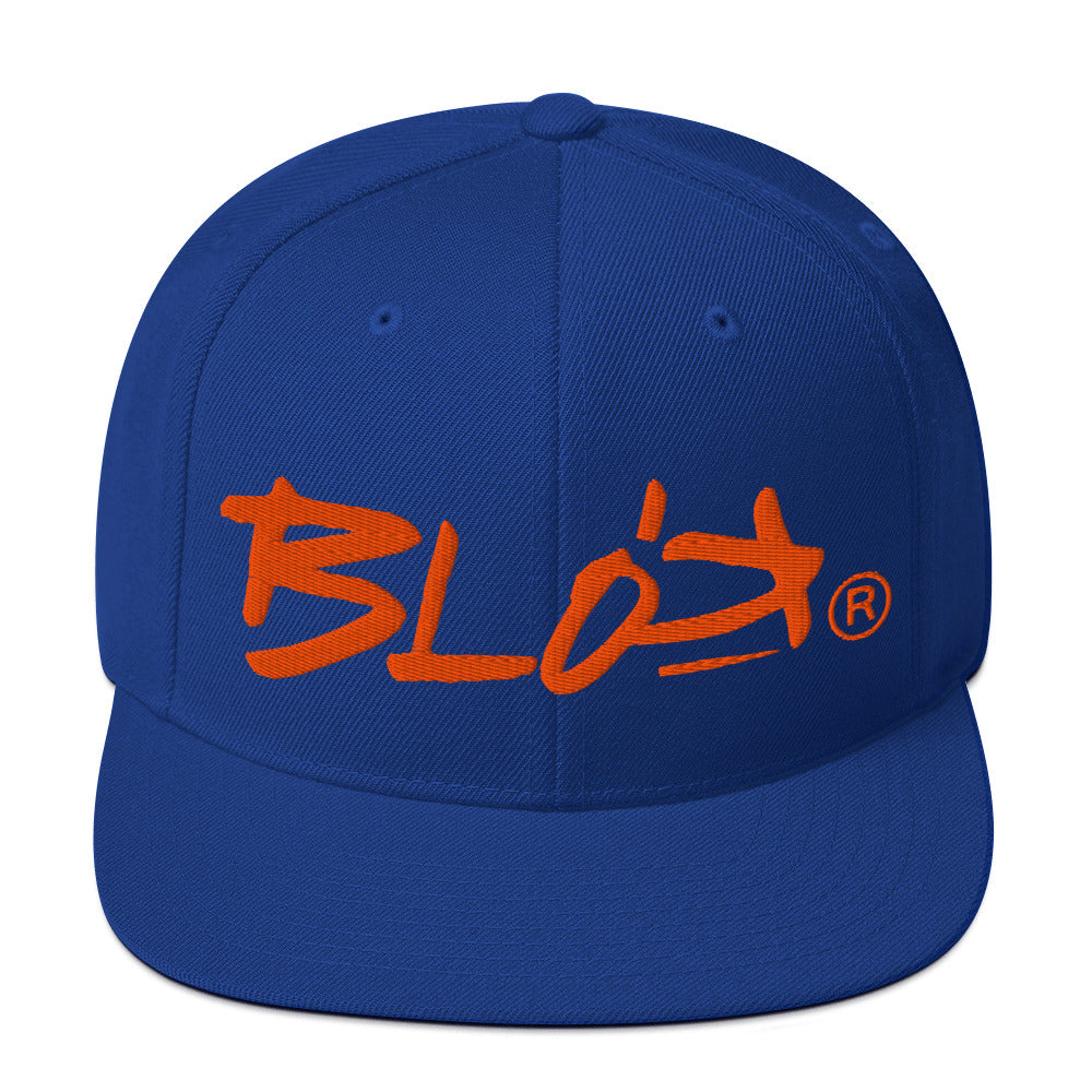 BLOK Underscore - Women's Snapback Hat - Orange Embroidery