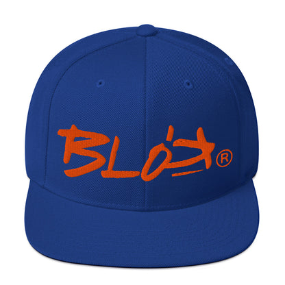 BLOK Underscore - Women's Snapback Hat - Orange Embroidery