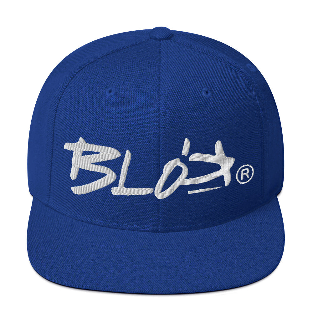 BLOK Underscore - Women's Snapback Hat - White Embroidery