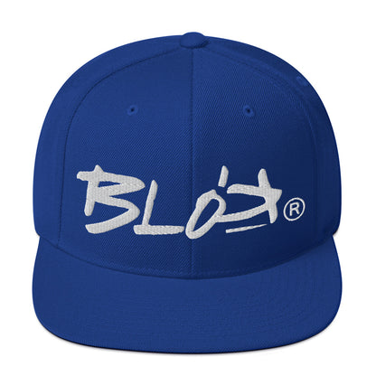 BLOK Underscore - Women's Snapback Hat - White Embroidery