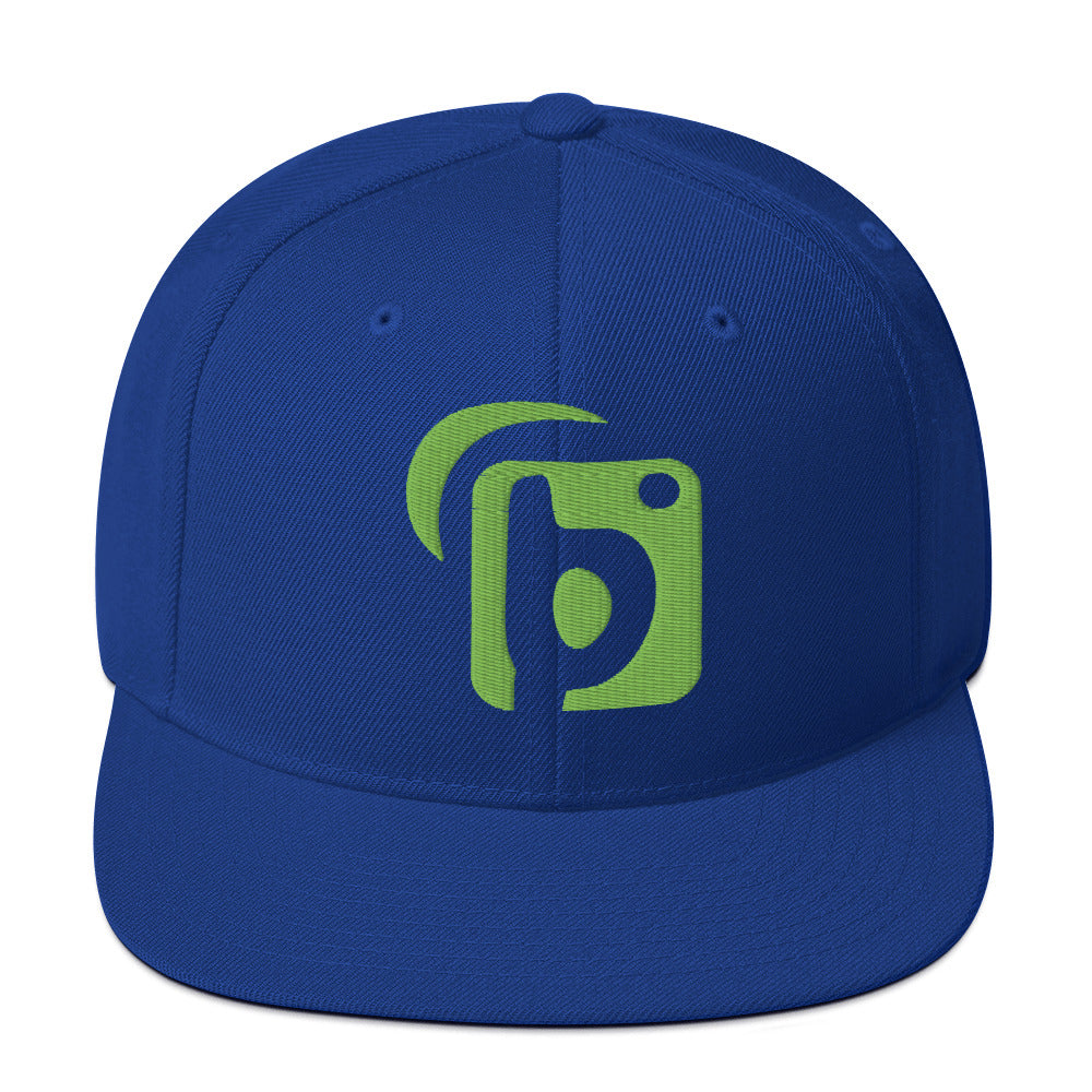 BLOK Original Logo - Women's Snapback Hat - Lime Green 3D Embroidery