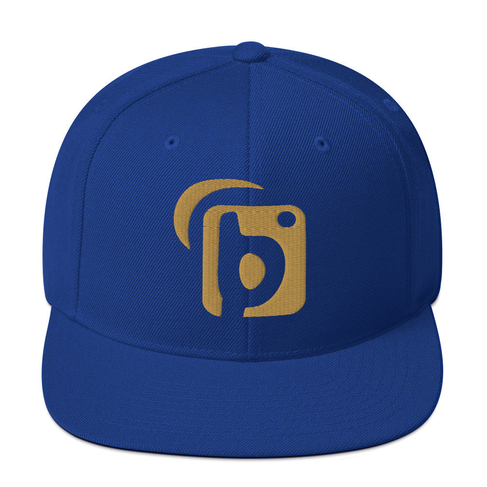 BLOK Original Logo - Women's Snapback Hat - Gold 3D Embroidery