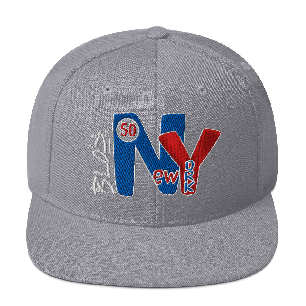 Blok New York - Snapback Hat - Red & Blue Embroidery