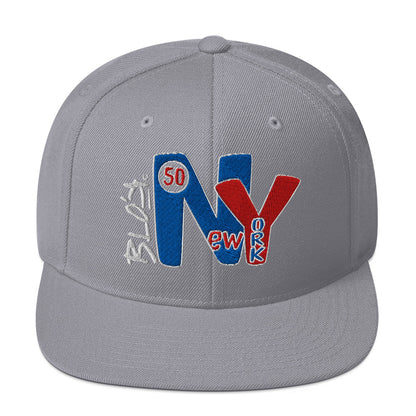 Blok New York - Snapback Hat - Red & Blue Embroidery