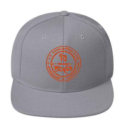 BLOK Original Apparel Stamp - Women's Snapback Hat - Orange Embroidery