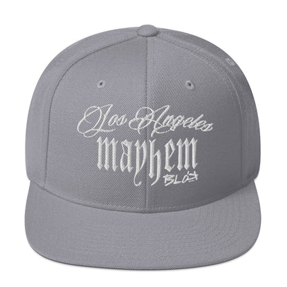 BLOK LA Mayhem - Women's Snapback Hat - White Embroidery