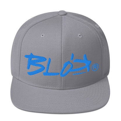 BLOK Underscore - Women's Snapback Hat - Bright Blue Embroidery