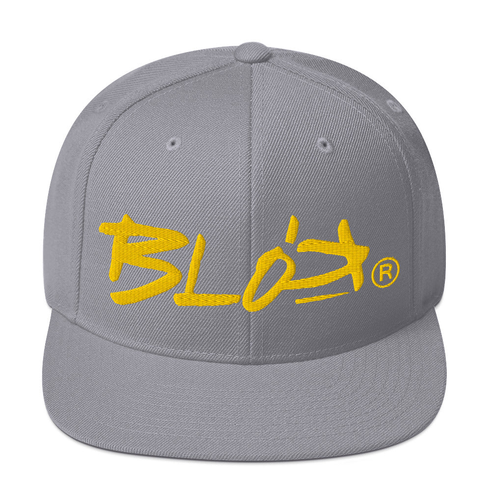 BLOK Underscore - Women's Snapback Hat - Yellow Embroidery