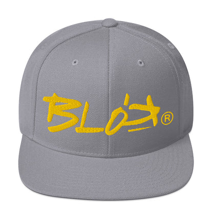 BLOK Underscore - Women's Snapback Hat - Yellow Embroidery