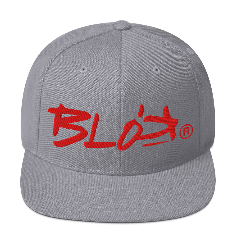 BLOK Underscore - Women's Snapback Hat - Red Embroidery