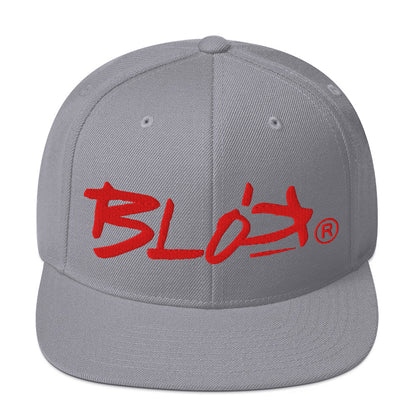 BLOK Underscore - Women's Snapback Hat - Red Embroidery