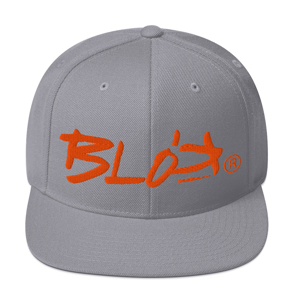 BLOK Underscore - Women's Snapback Hat - Orange Embroidery