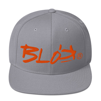 BLOK Underscore - Women's Snapback Hat - Orange Embroidery