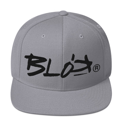 BLOK Underscore - Women's Snapback Hat - Black Embroidery