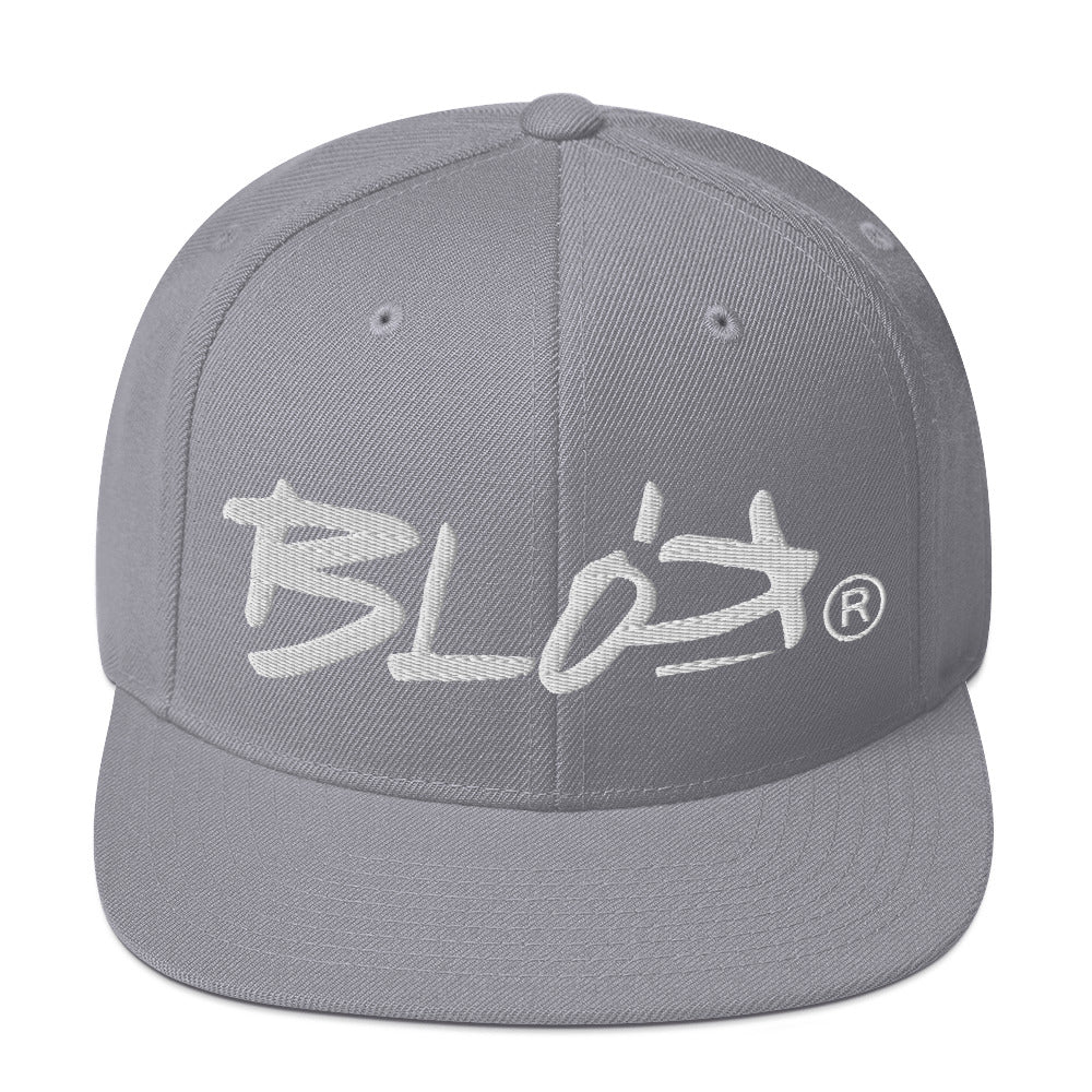BLOK Underscore - Women's Snapback Hat - White Embroidery