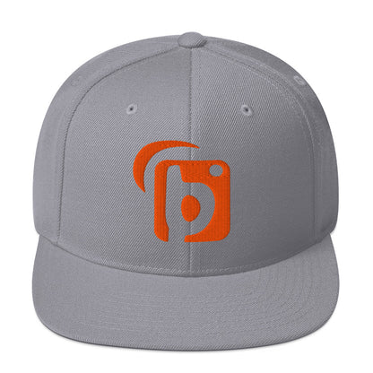 BLOK Original Logo - Women's Snapback Hat - 3D Orange Embroidery