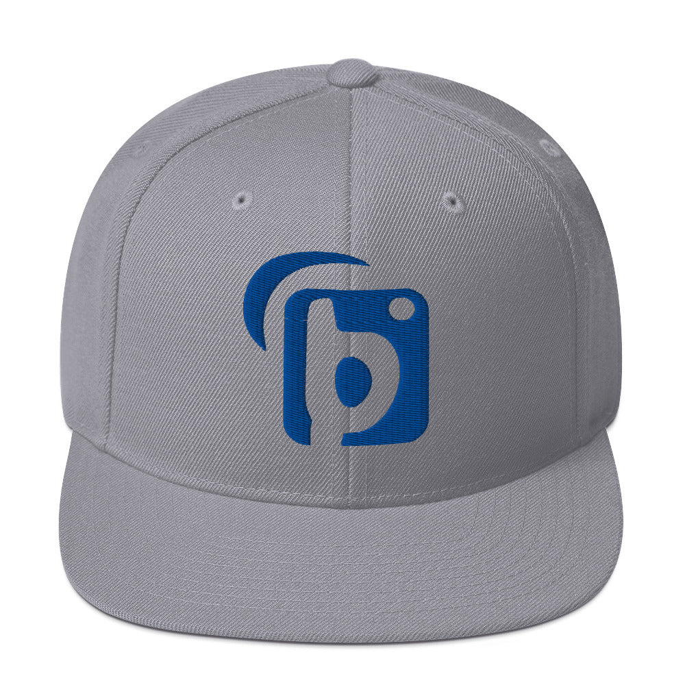 BLOK Original Logo - Women's Snapback Hat - Blue 3D Embroidery