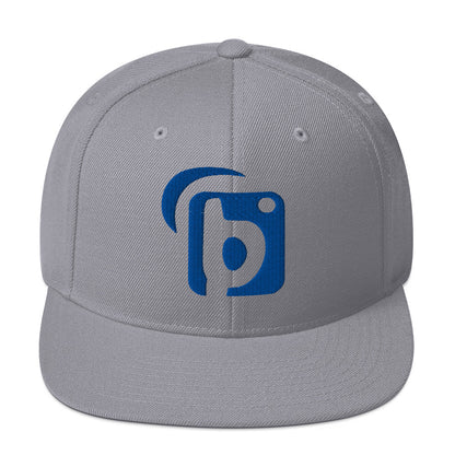 BLOK Original Logo - Women's Snapback Hat - Blue 3D Embroidery