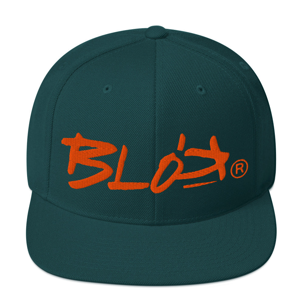 BLOK Defy Gravity - Snapback Hat - Orange Embroidery