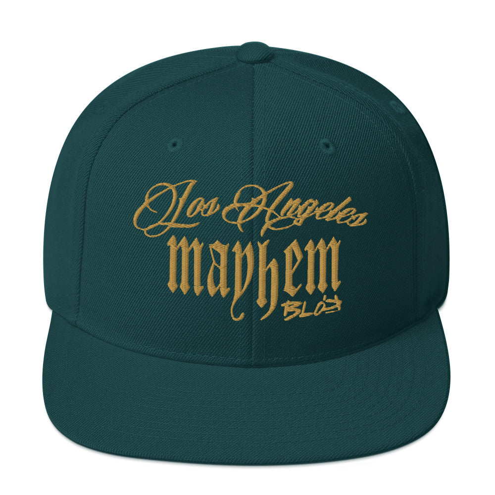 BLOK LA Mayhem - Women's Snapback Hat - Gold Embroidery